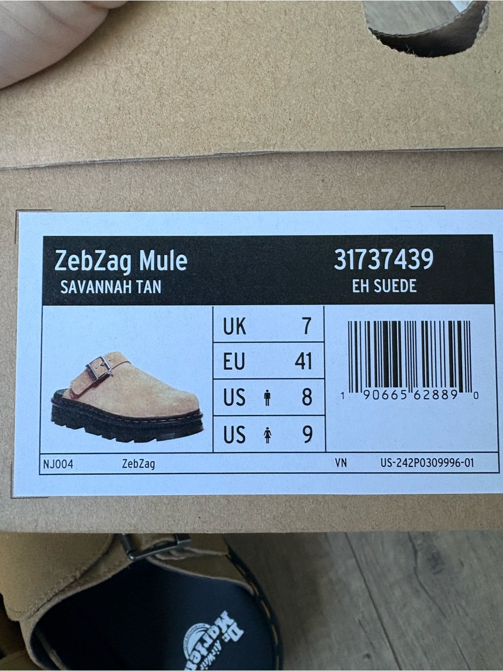 Dr. Martens zebzag suede mules - Picture 3 of 4